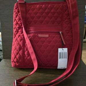 Vera Bradley Quilted Red Shoulder Bag